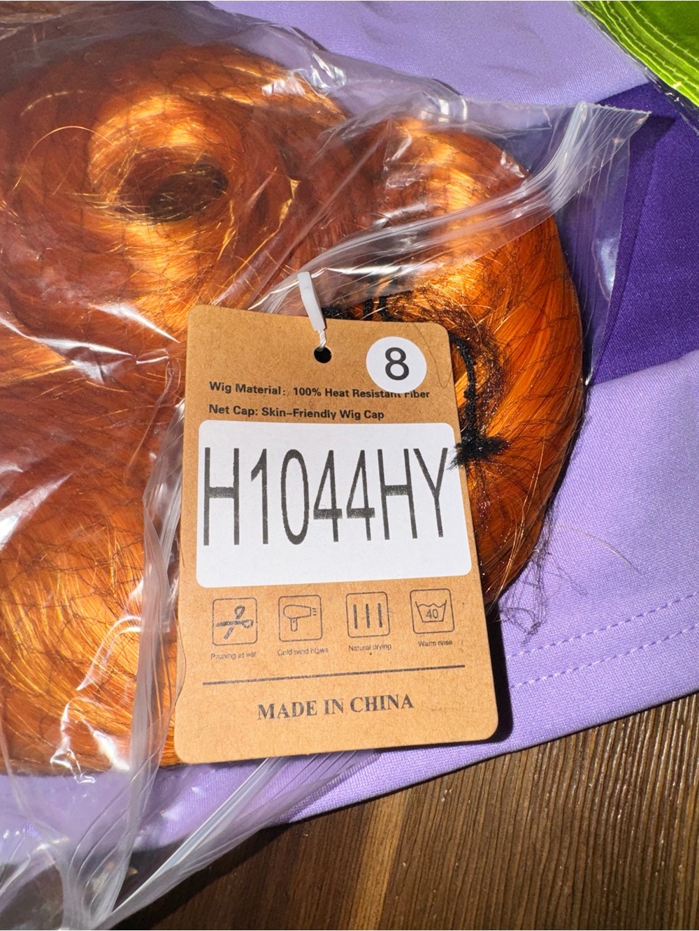 NWT - Daphne Scooby-Doo Girls Halloween Costume Set Size 7/8 Wig, dress, socks… - Picture 9 of 12